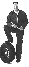 Dude with tire.
